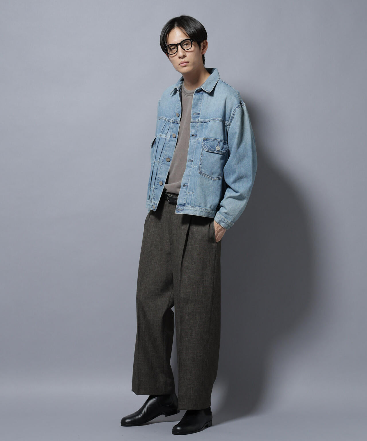 AUTHENコラボ SILKNIZED DENIM トラッカージャケット(セットアップ可) 6685212212