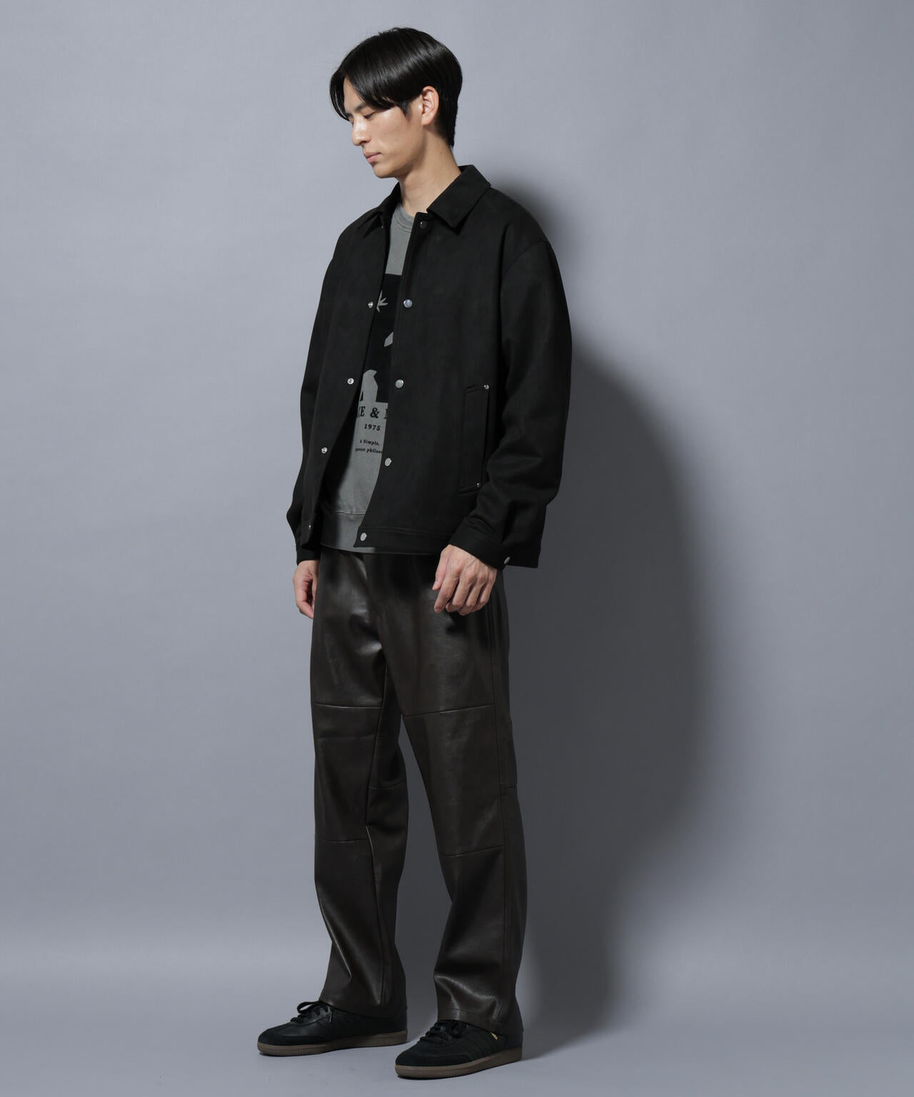 フェイクスエードシャツブルゾン