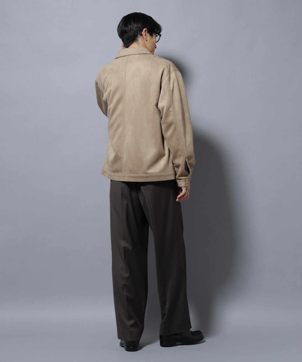 フェイクスエードシャツブルゾン