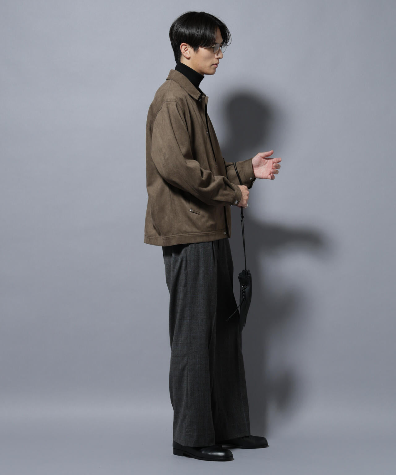 フェイクスエードシャツブルゾン