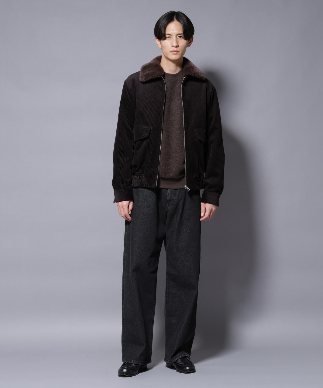 アタッチドカラー コットンコーデュロイブルゾン 6685212222