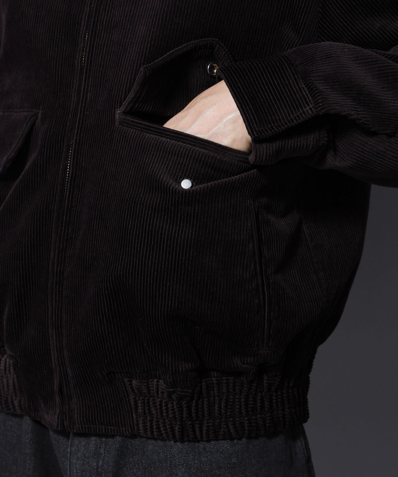 アタッチドカラー コットンコーデュロイブルゾン 6685212222