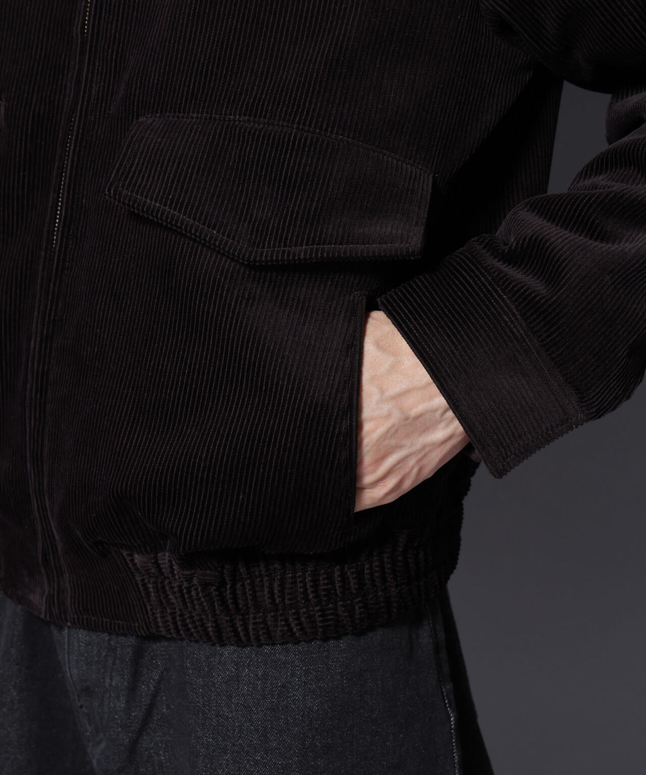 アタッチドカラー コットンコーデュロイブルゾン 6685212222