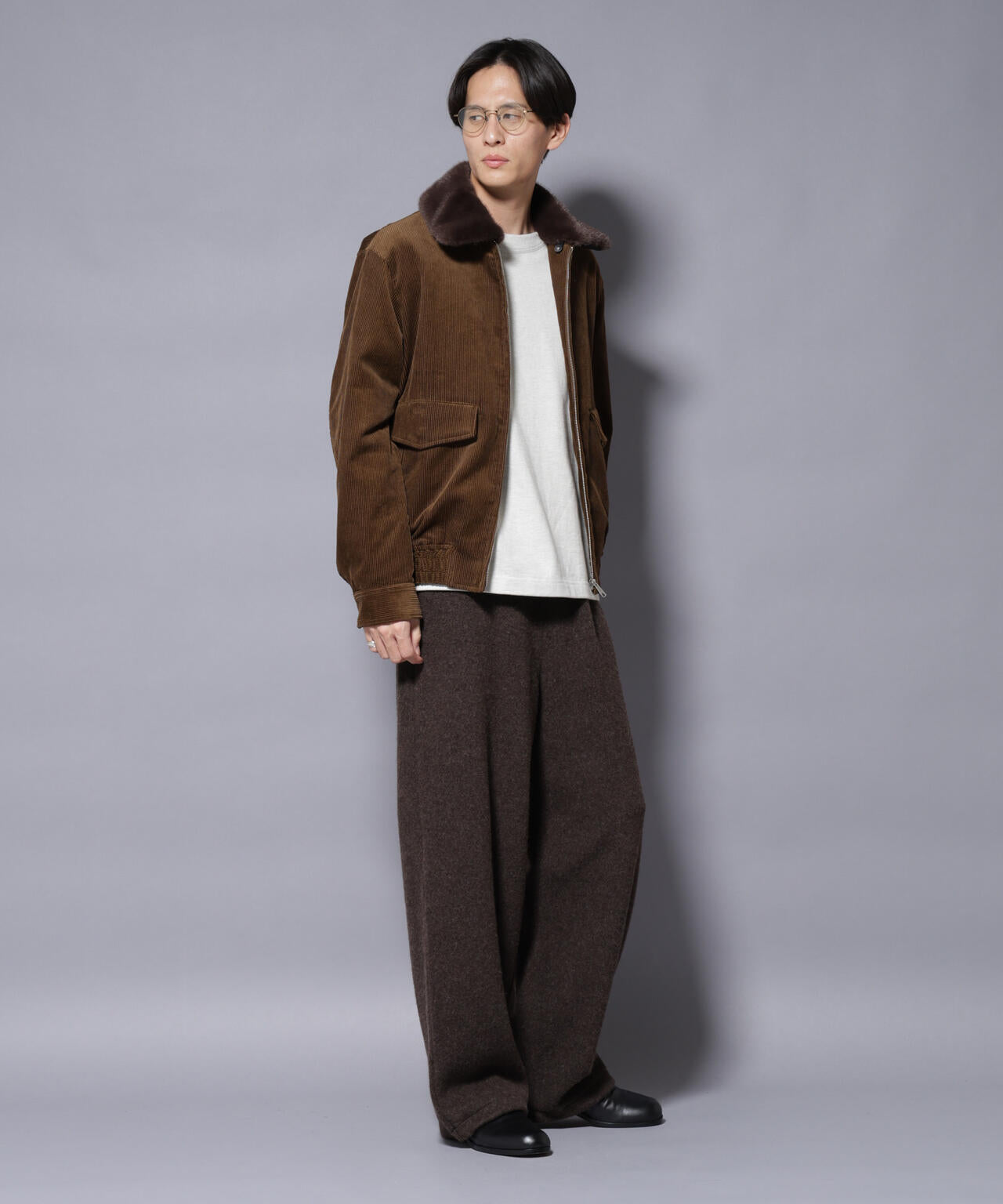 アタッチドカラー コットンコーデュロイブルゾン 6685212222