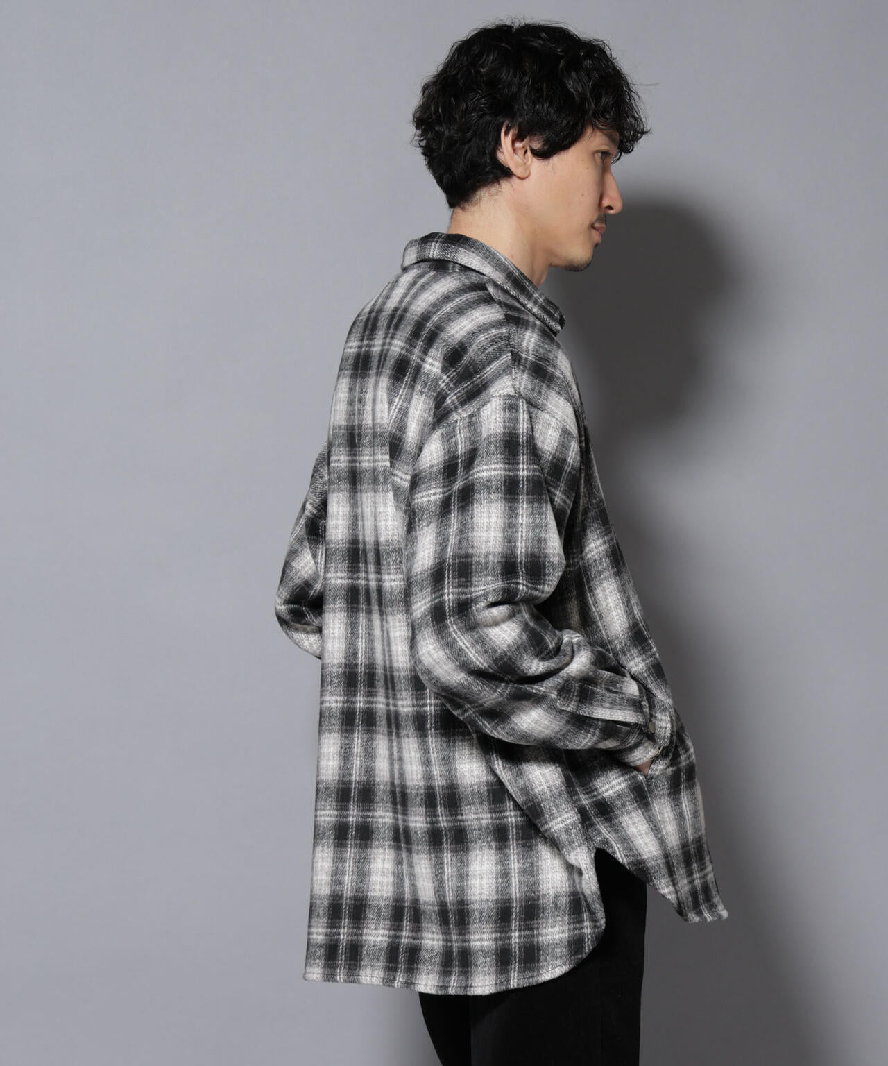 シャギーオンブレーチェックジャケット 6685212226