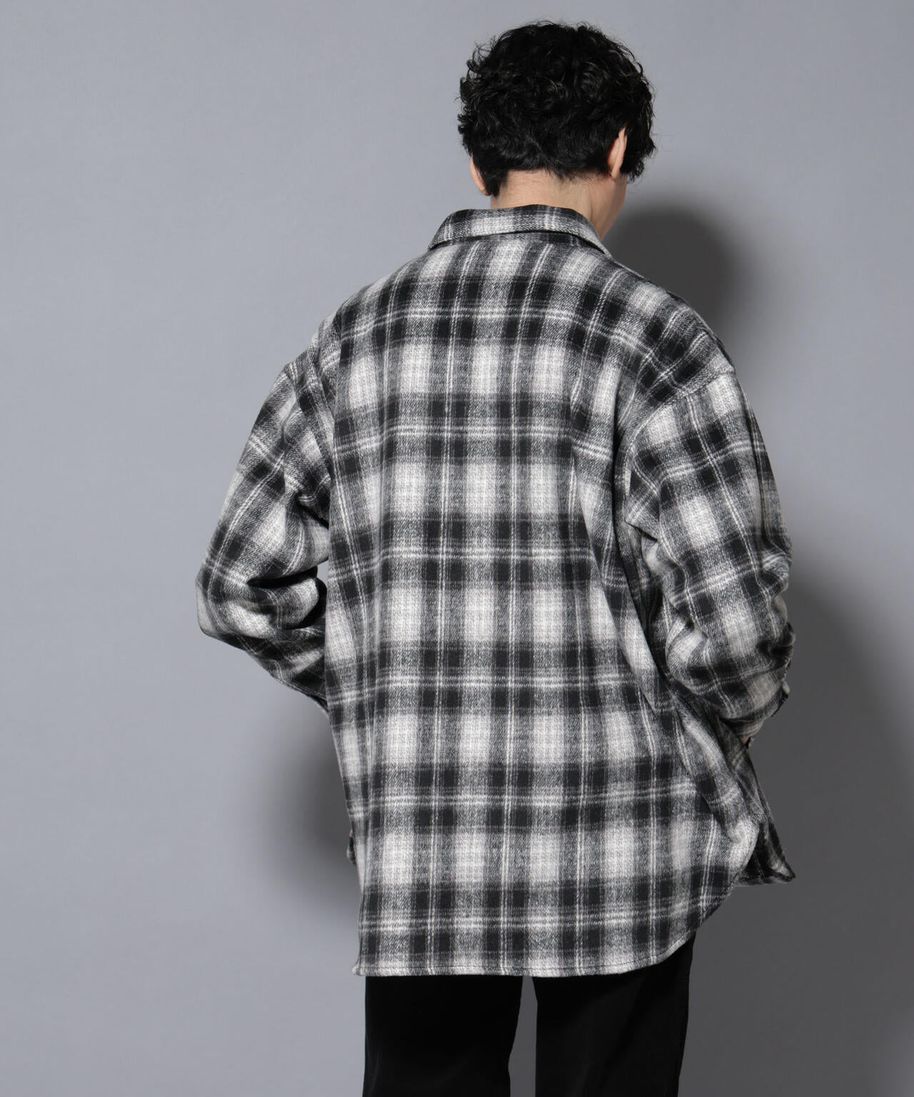 シャギーオンブレーチェックジャケット 6685212226