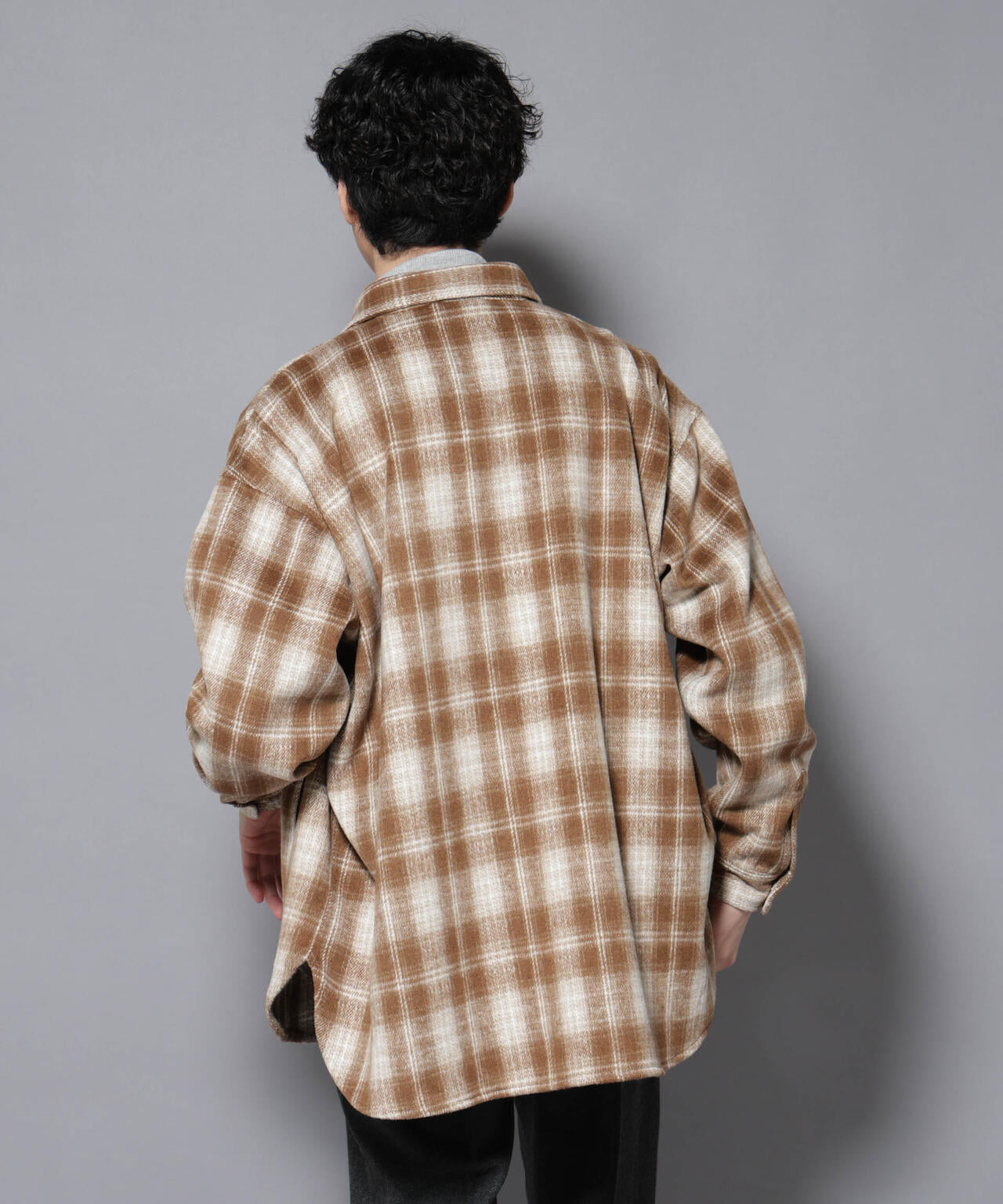 シャギーオンブレーチェックジャケット 6685212226