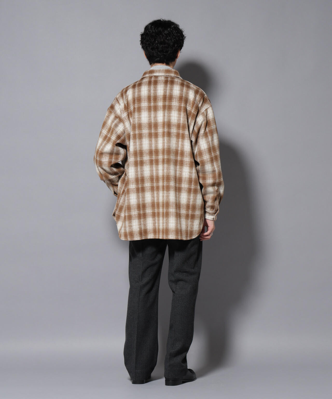 シャギーオンブレーチェックジャケット 6685212226