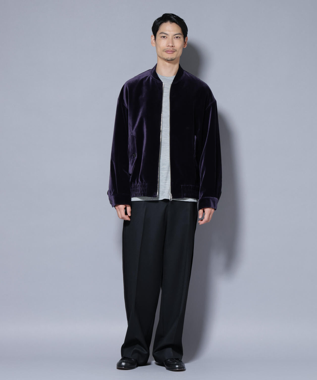 ｢ASSEMBLANC｣ コットンシルクベルベットブルゾン 6685212235