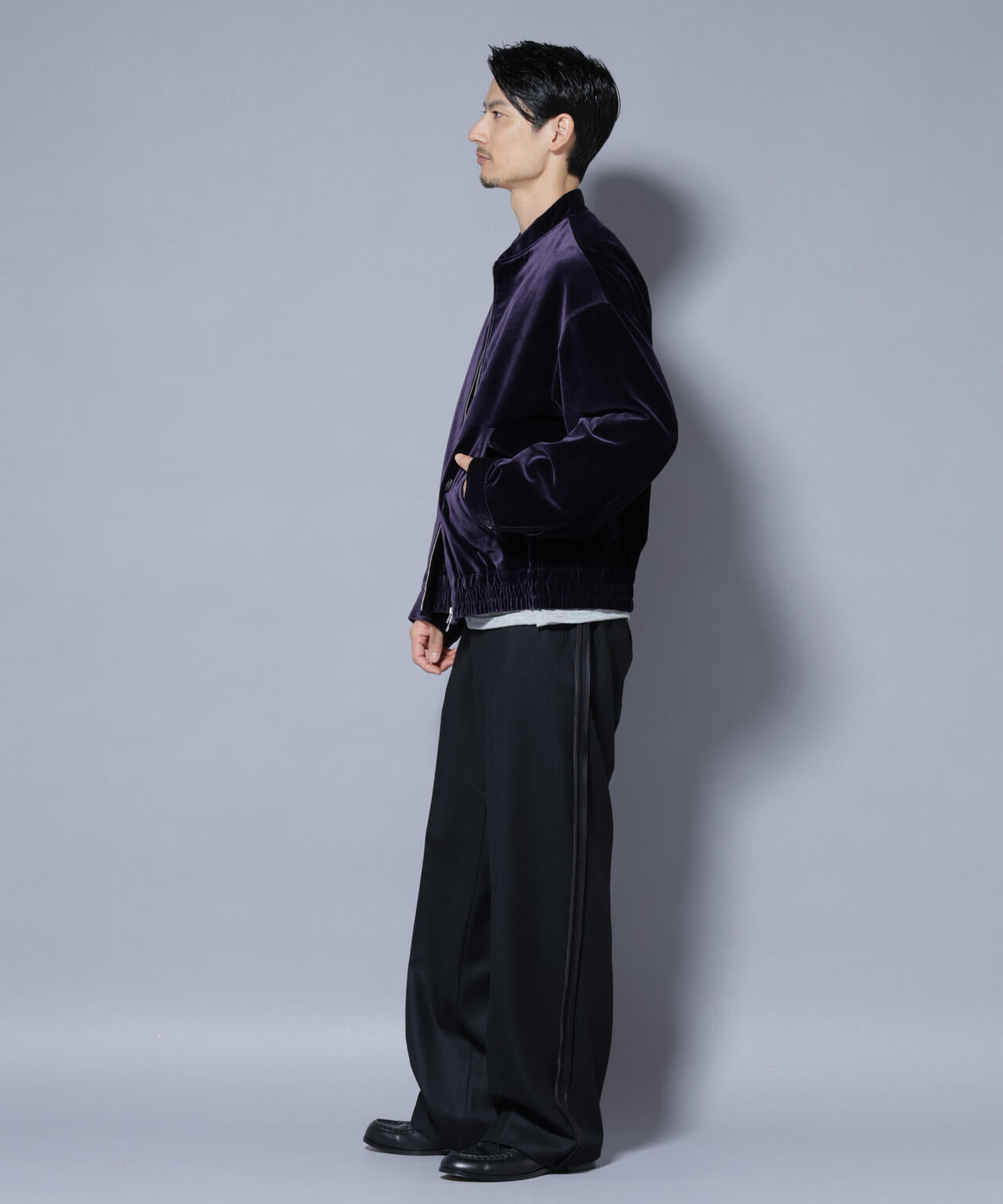 ｢ASSEMBLANC｣ コットンシルクベルベットブルゾン 6685212235