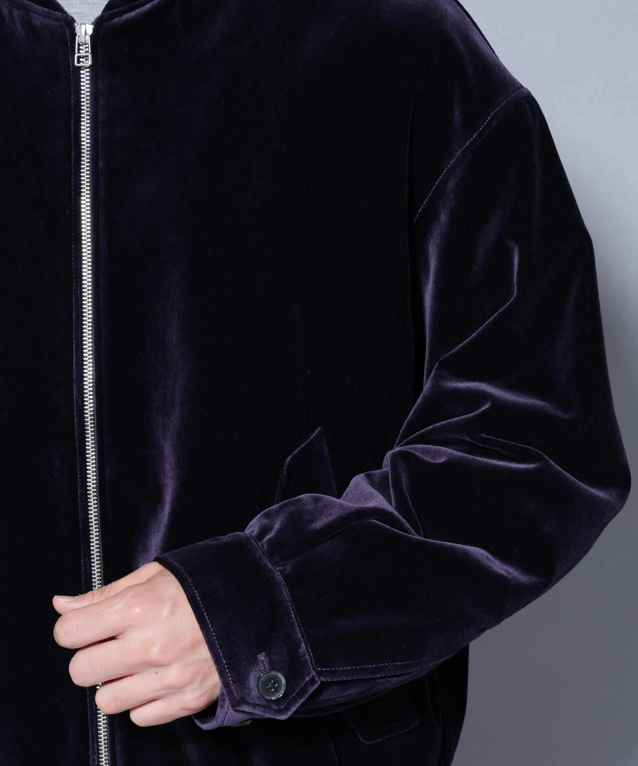 ｢ASSEMBLANC｣ コットンシルクベルベットブルゾン 6685212235