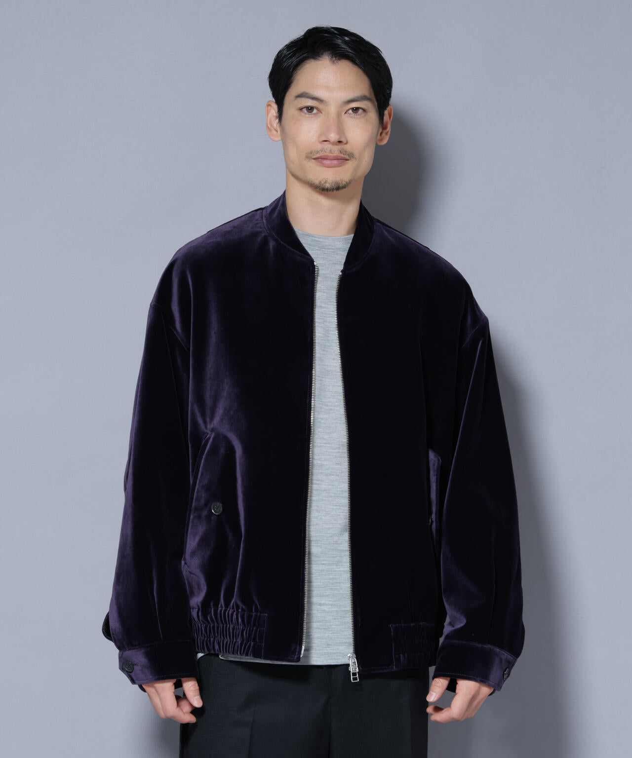 ｢ASSEMBLANC｣ コットンシルクベルベットブルゾン 6685212235