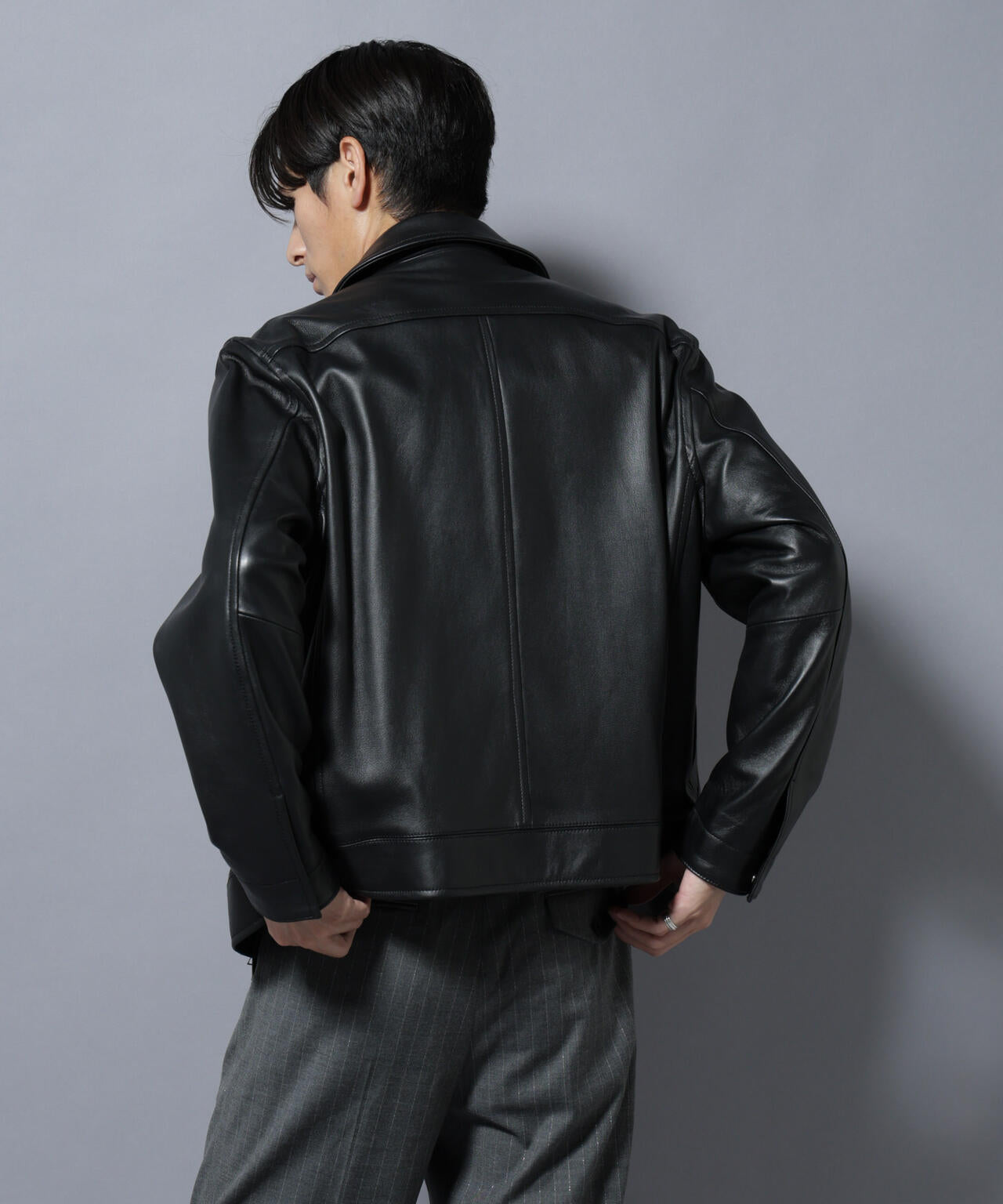 ラムナッパレザーライダースジャケット 6685213202