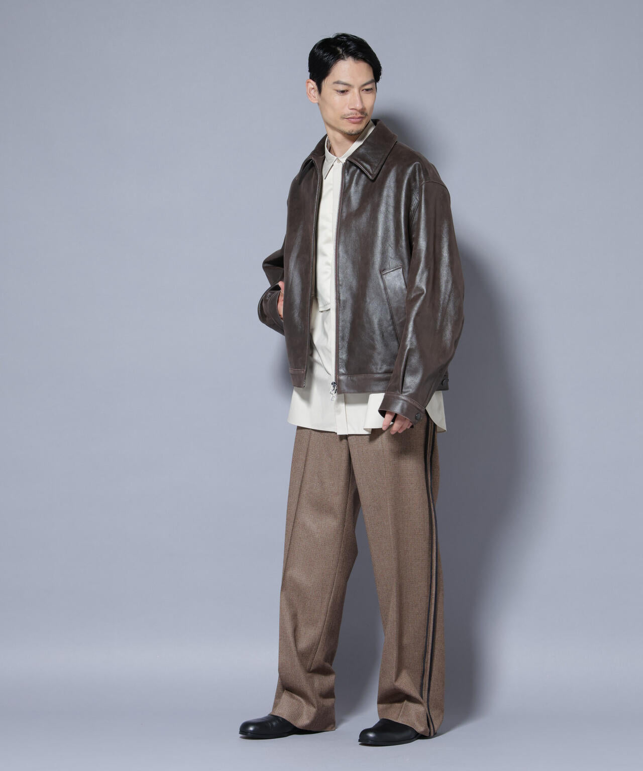 ｢ASSEMBLANC｣ ディストレスシープバルーンボンバージャケット 6685213204