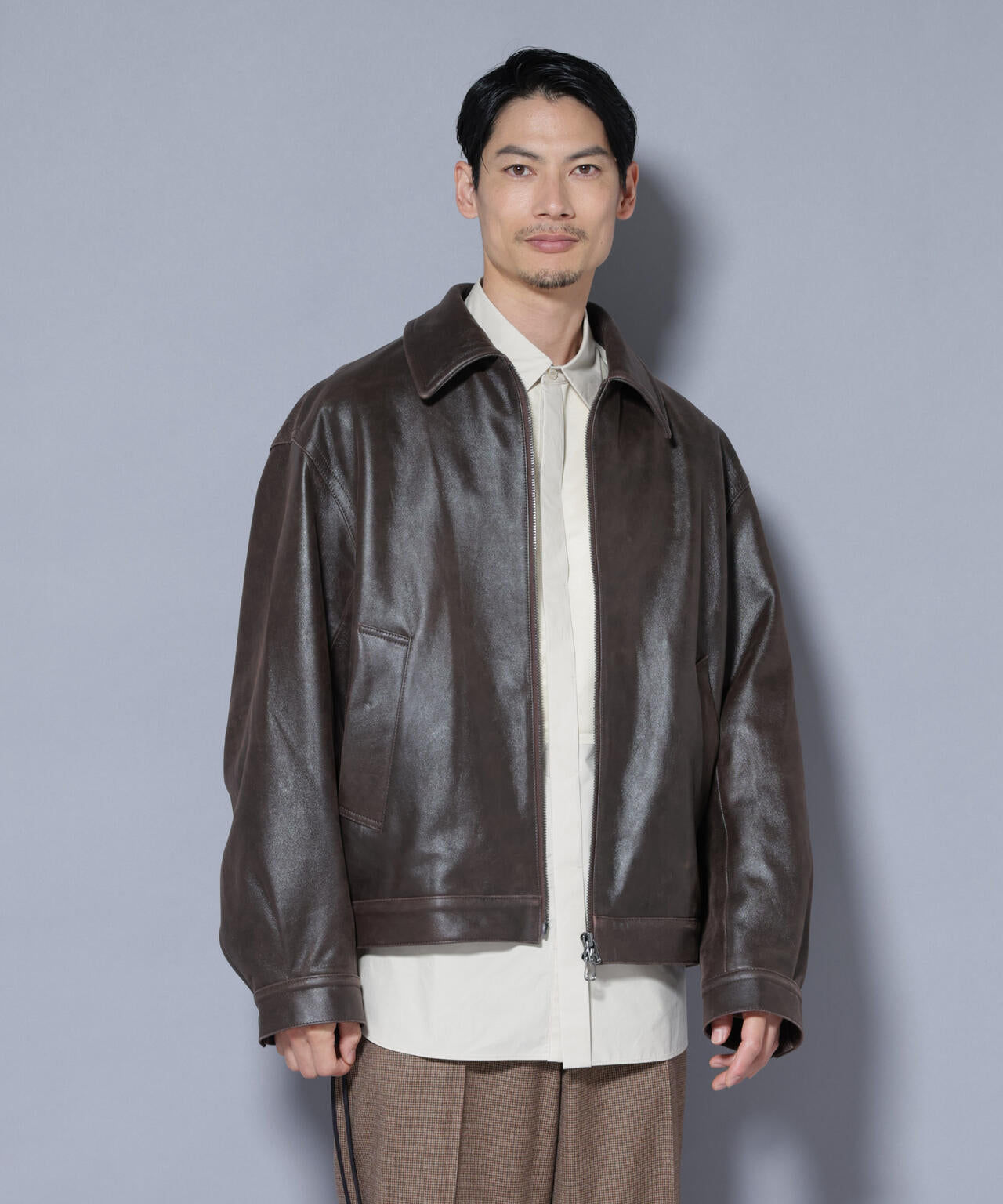 ｢ASSEMBLANC｣ ディストレスシープバルーンボンバージャケット 6685213204