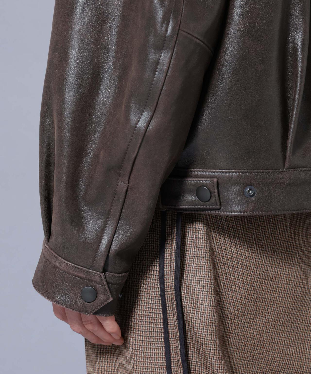 ｢ASSEMBLANC｣ ディストレスシープバルーンボンバージャケット 6685213204