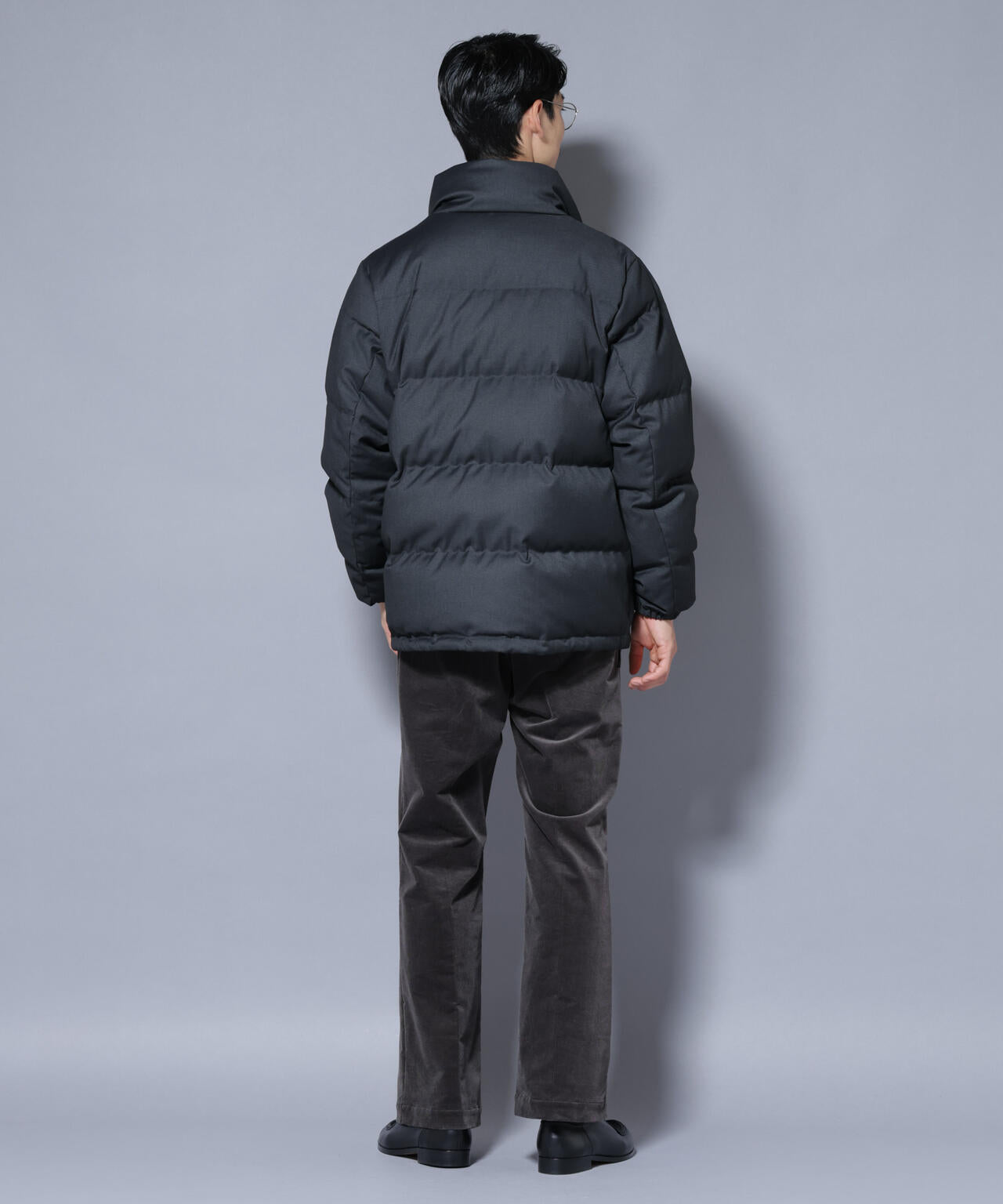 DELEGANTE エアリーサキソニー／グレンチェックTAIONダウンジャケット