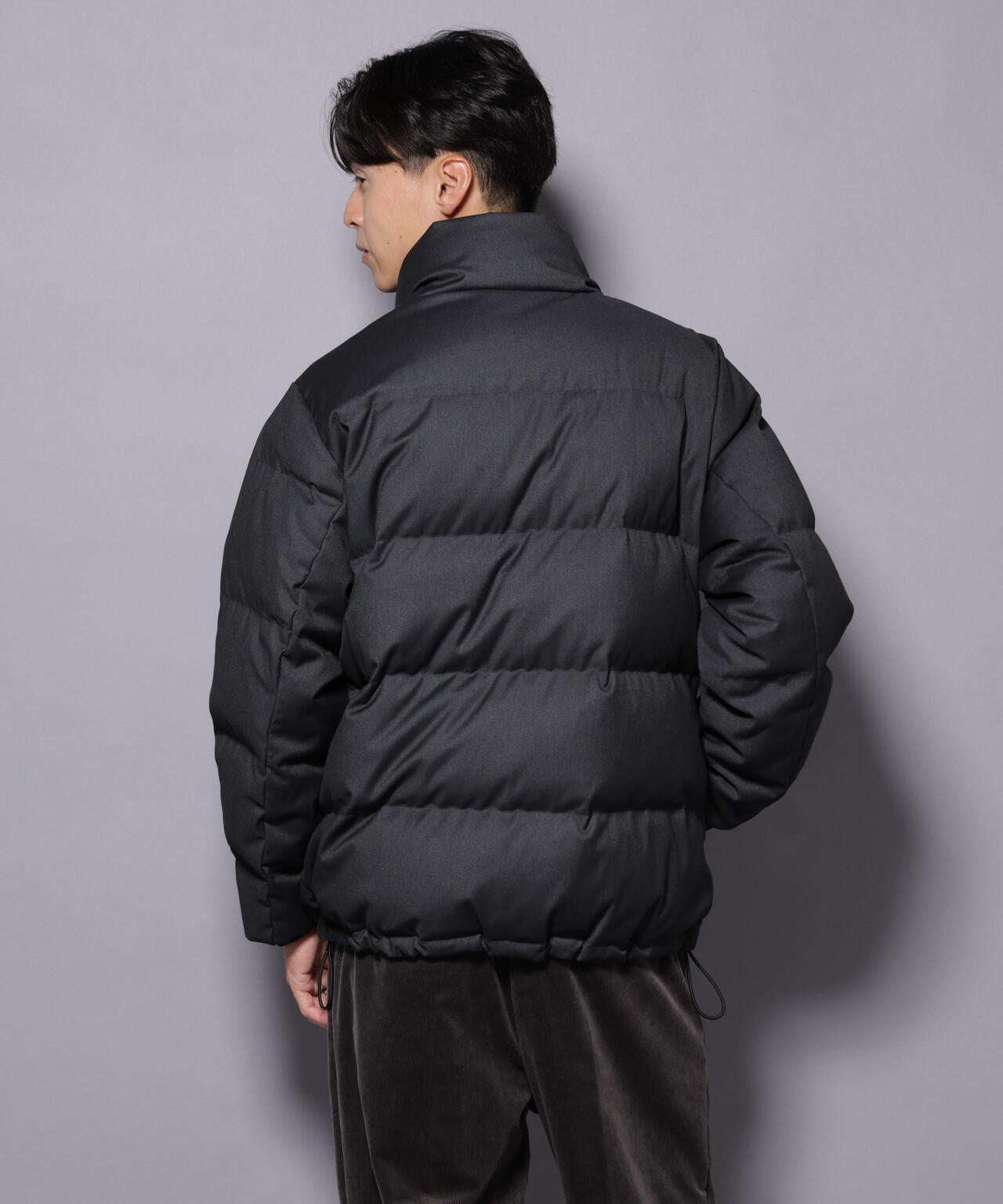 DELEGANTE エアリーサキソニー／グレンチェックTAIONダウンジャケット