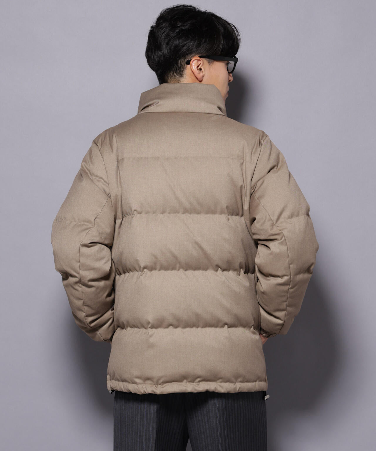 DELEGANTE エアリーサキソニー／グレンチェックTAIONダウンジャケット 6685214206