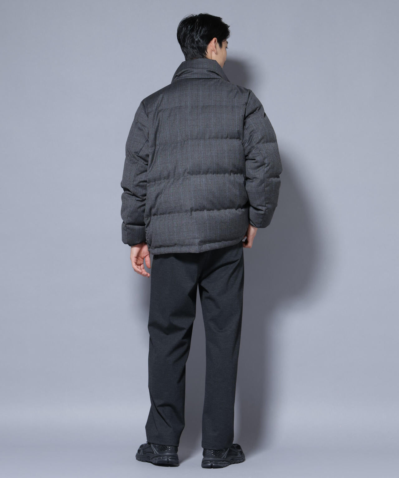 DELEGANTE エアリーサキソニー／グレンチェックTAIONダウンジャケット 6685214206