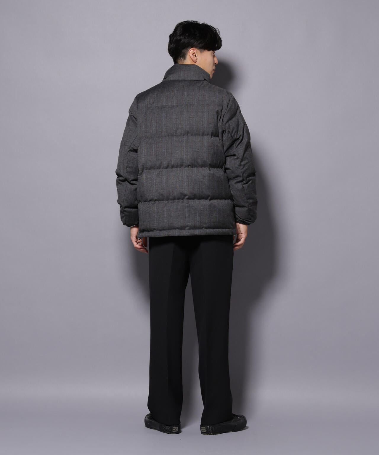 DELEGANTE エアリーサキソニー／グレンチェックTAIONダウンジャケット 6685214206