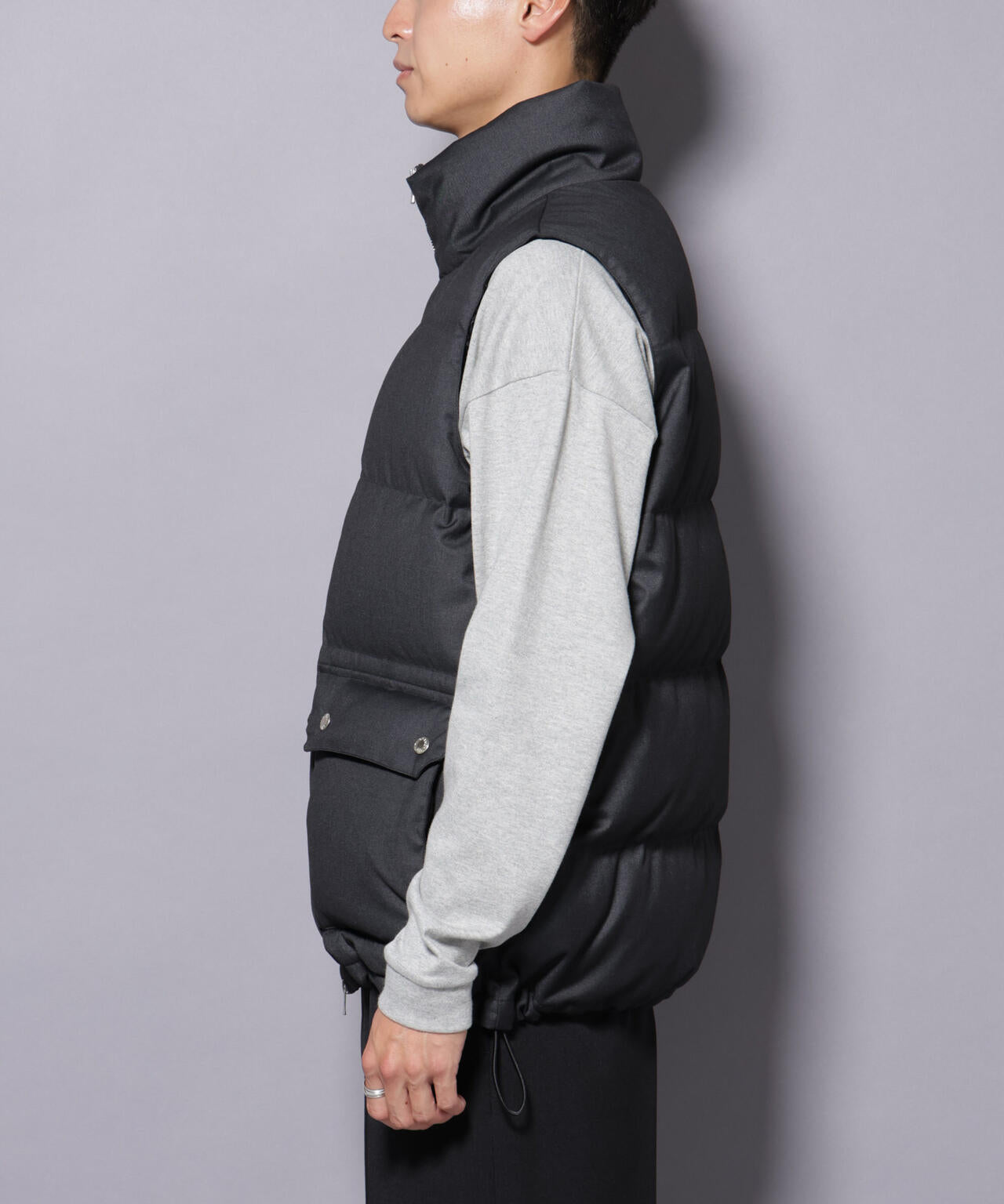 DELEGANTE エアリーサキソニー/グレンチェックTAIONダウンベスト 6685214207