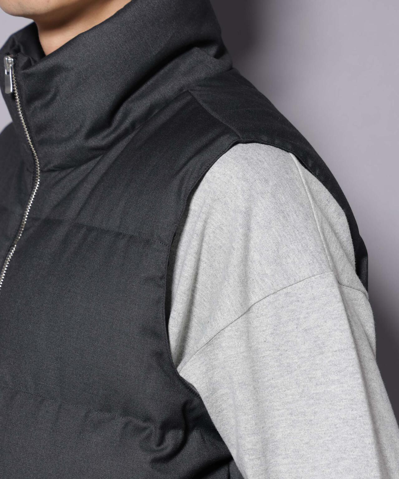 DELEGANTE エアリーサキソニー/グレンチェックTAIONダウンベスト 6685214207