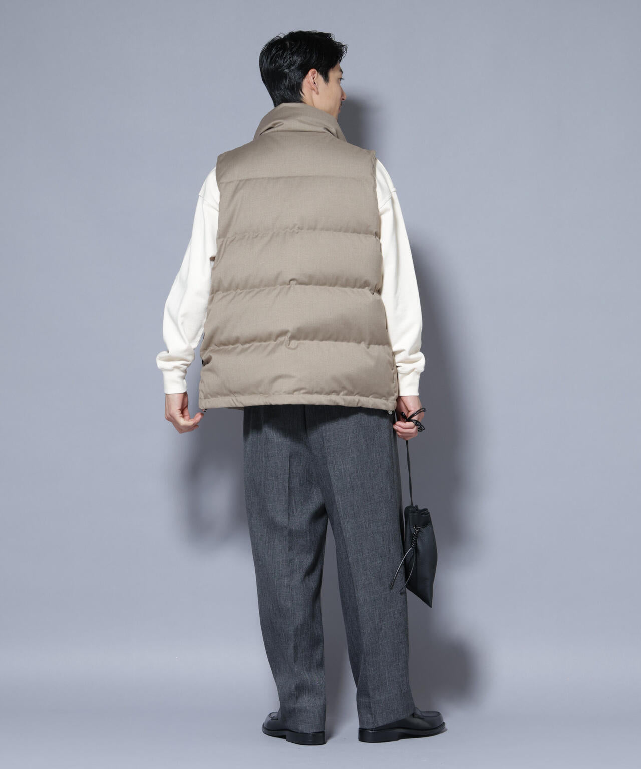 DELEGANTE エアリーサキソニー/グレンチェックTAIONダウンベスト 6685214207