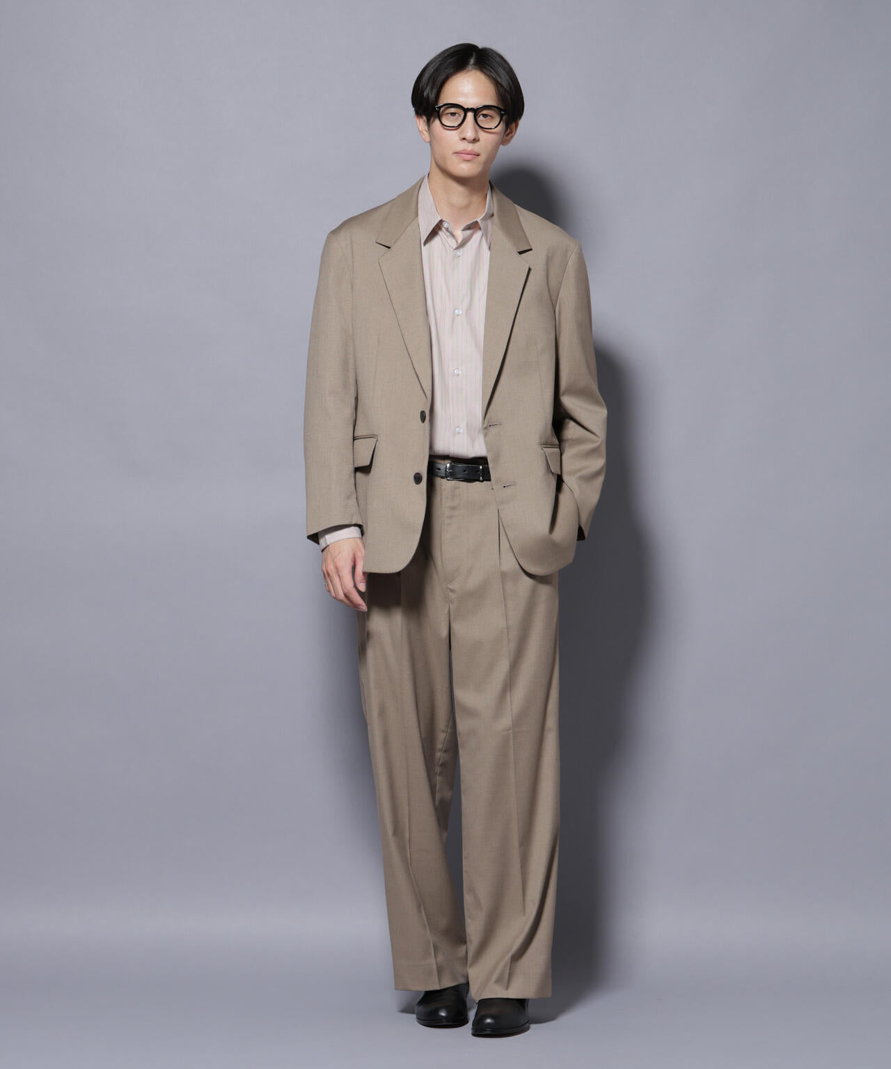 DELEGANTEエアリーサキソニー グリッターストライプテーラードジャケット(セットアップ可) 6685216201