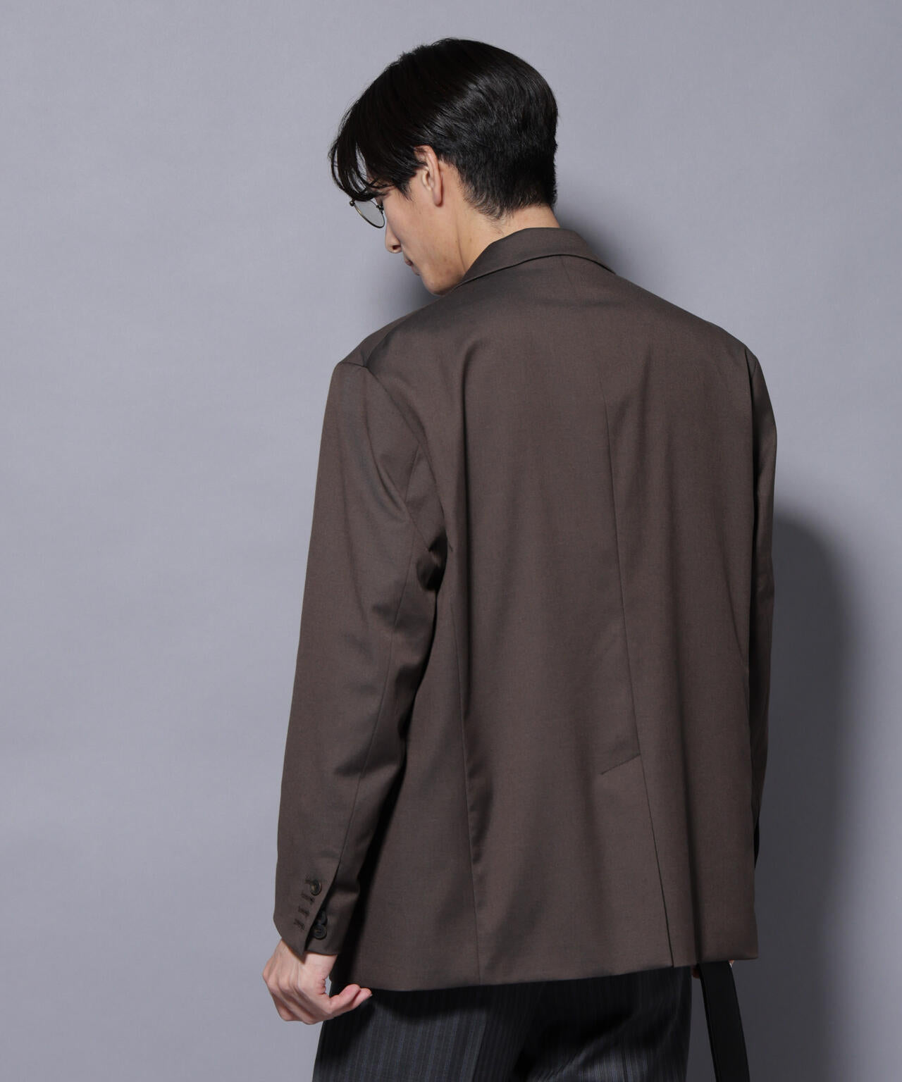 DELEGANTEエアリーサキソニー グリッターストライプテーラードジャケット(セットアップ可) 6685216201