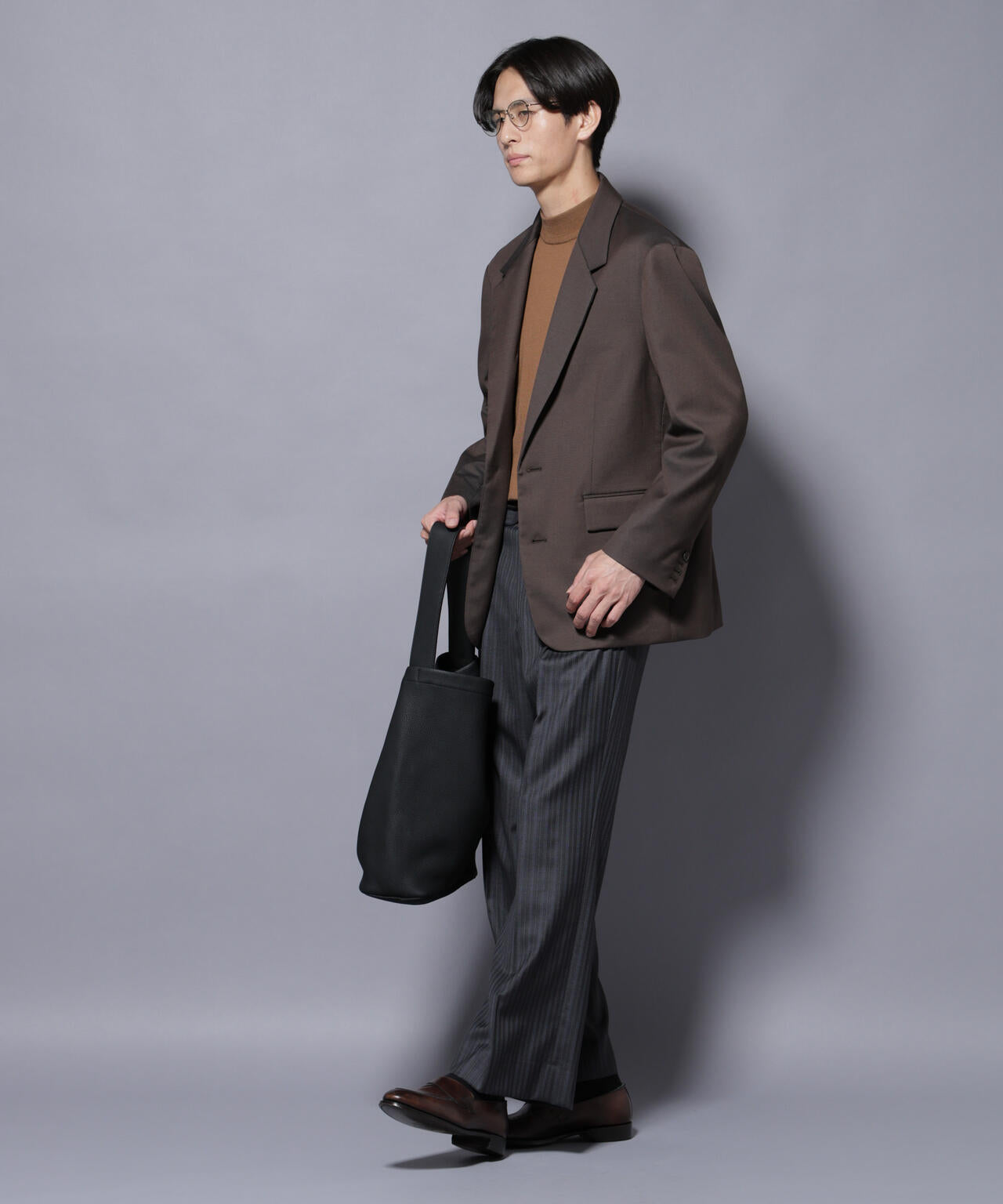 DELEGANTEエアリーサキソニー グリッターストライプテーラードジャケット(セットアップ可) 6685216201