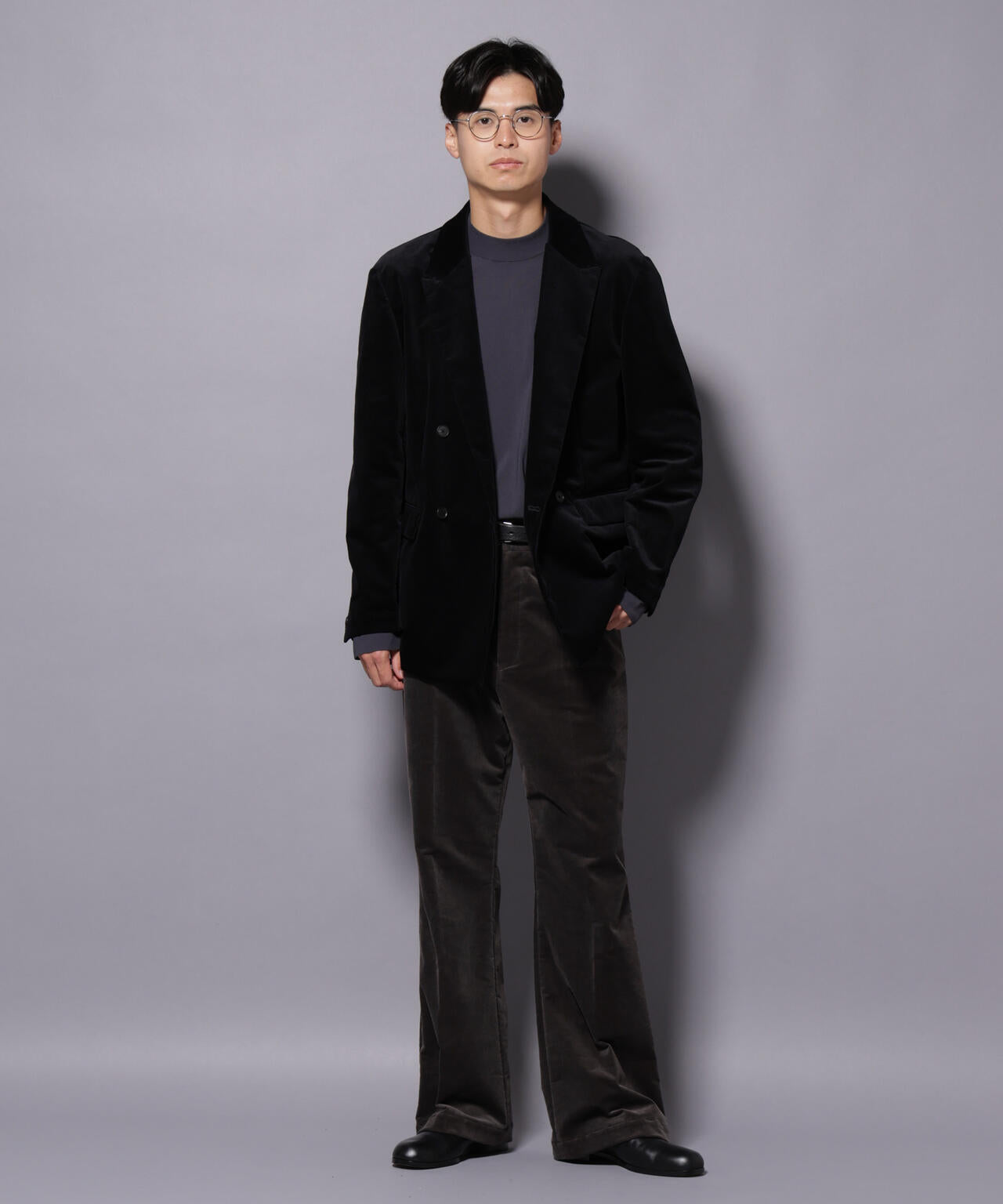 GIGI ブラック　コーデュロイ ダブルブレストジャケット GIGI ブラック コーデュロイ ダブルブレストジャケット GLORYGUY