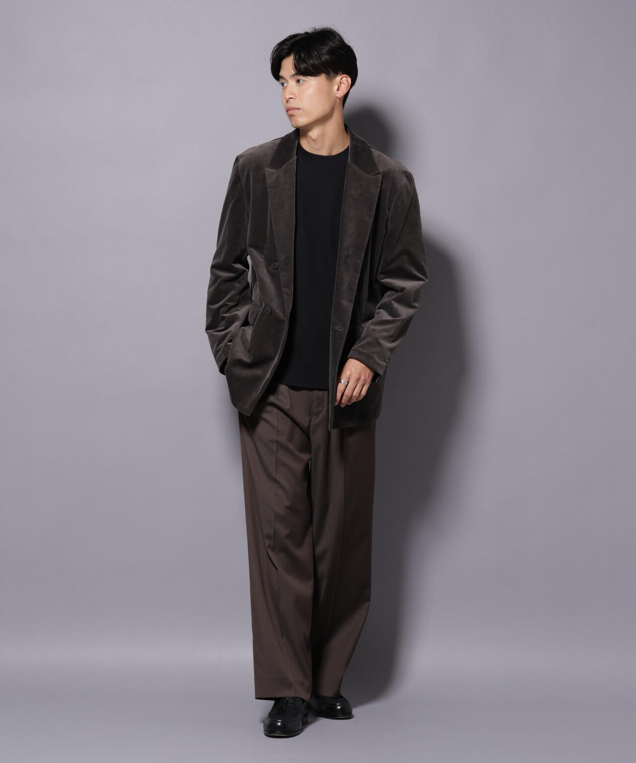 AIRコーデュロイ ダブルブレストジャケット/STRETCH（セットアップ可） 6685216205