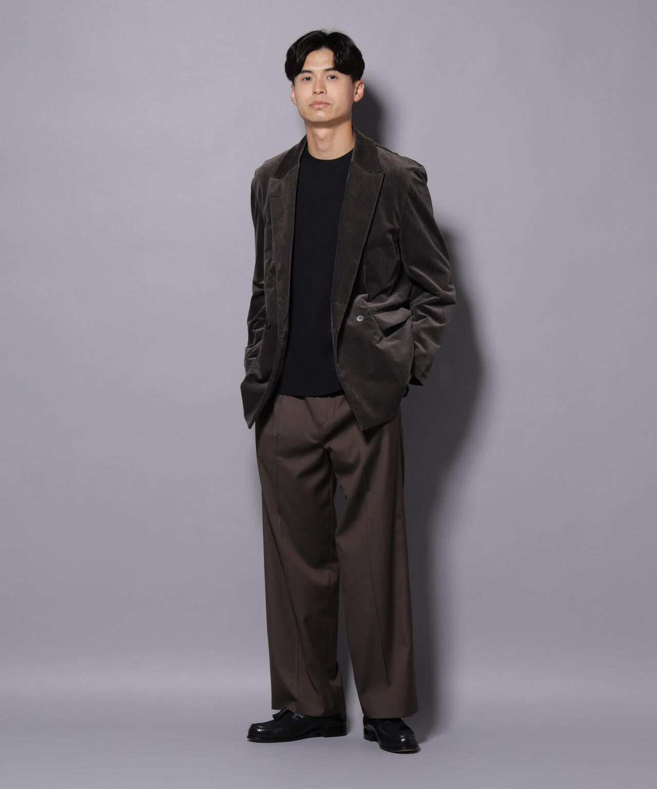 AIRコーデュロイ ダブルブレストジャケット/STRETCH（セットアップ可） 6685216205