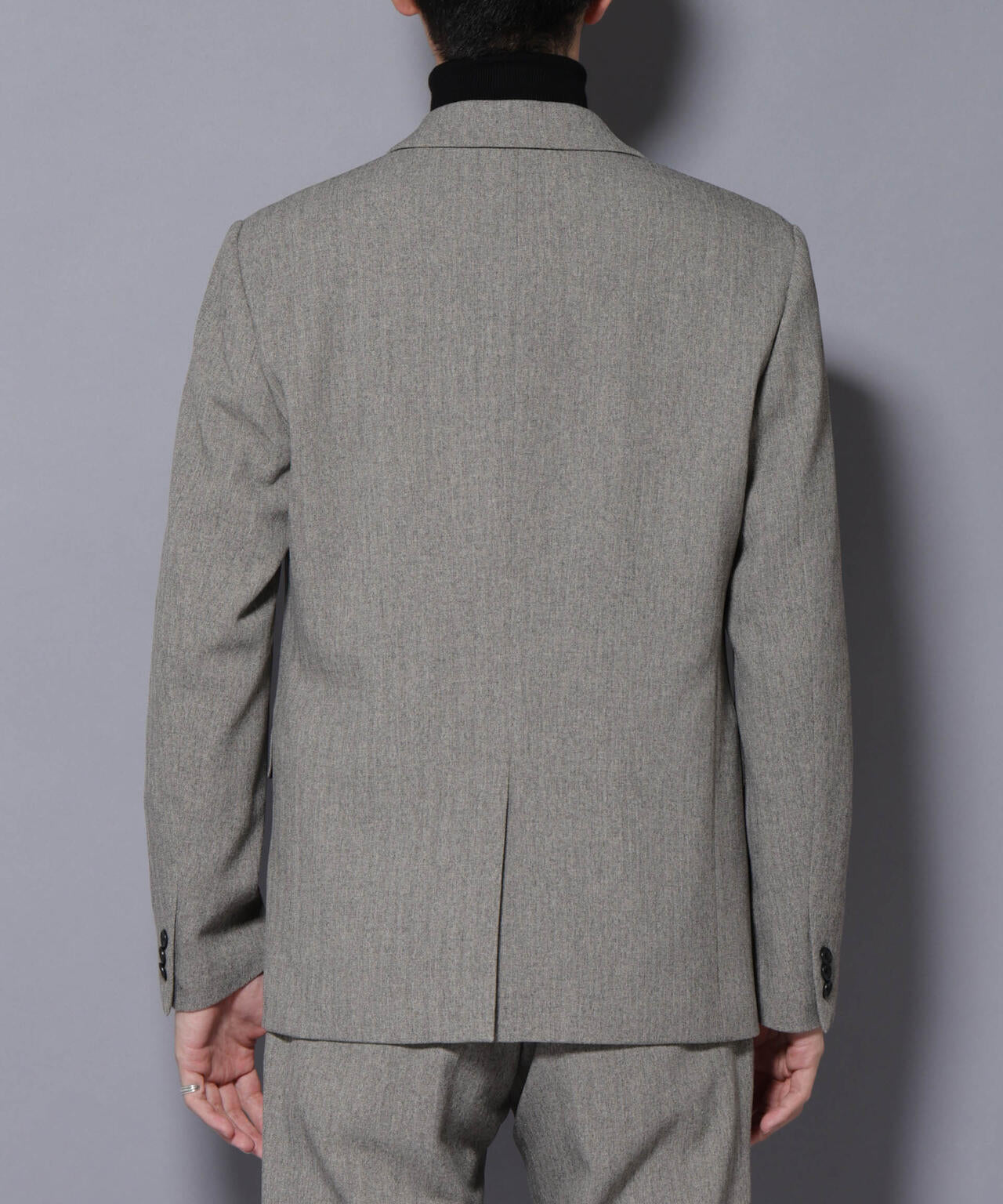 ｢N JACKET BASIC｣ 洗えるMIXツイードストレッチジャケット(セットアップ可) 6685217206