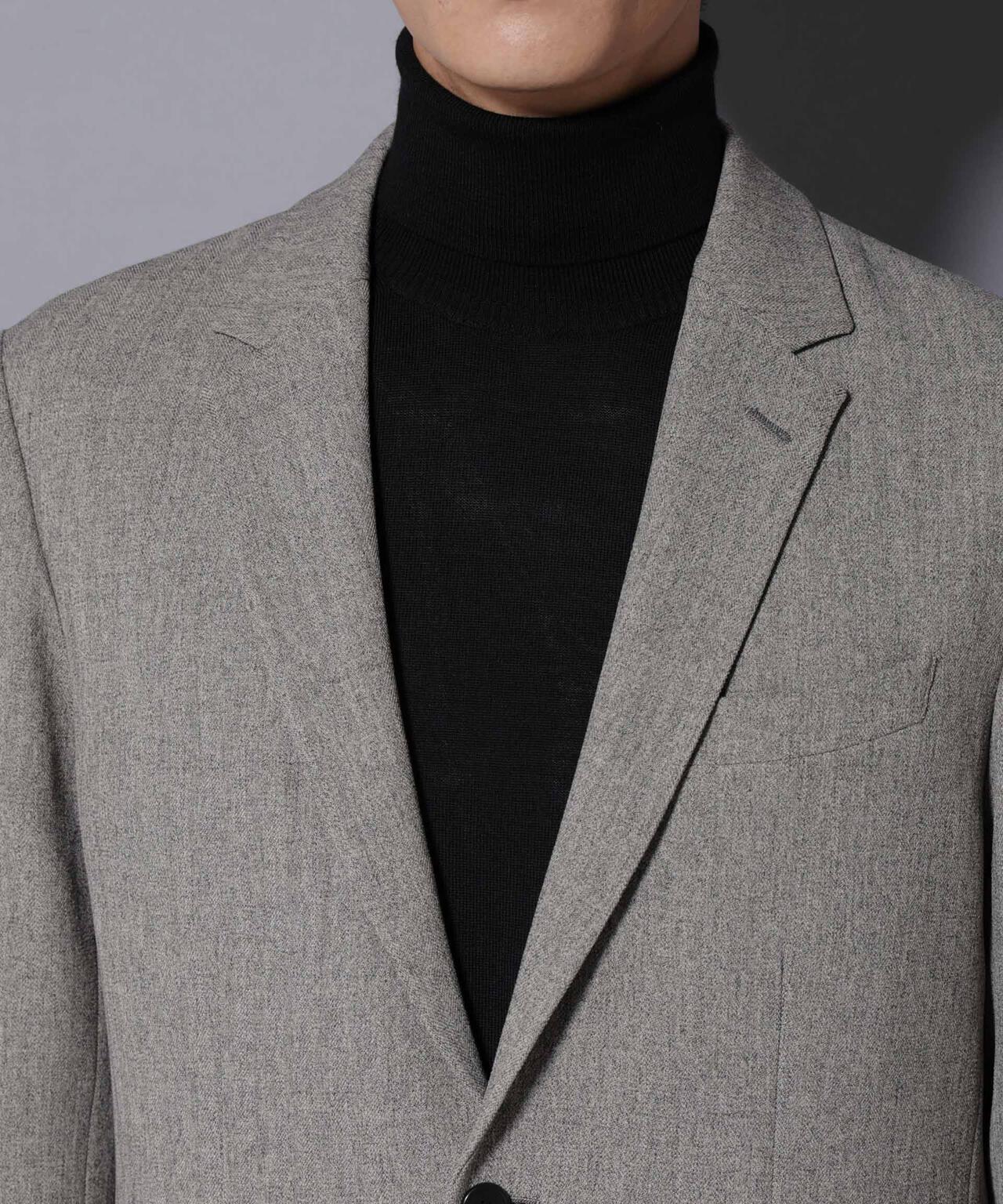 ｢N JACKET BASIC｣ 洗えるMIXツイードストレッチジャケット(セットアップ可) 6685217206