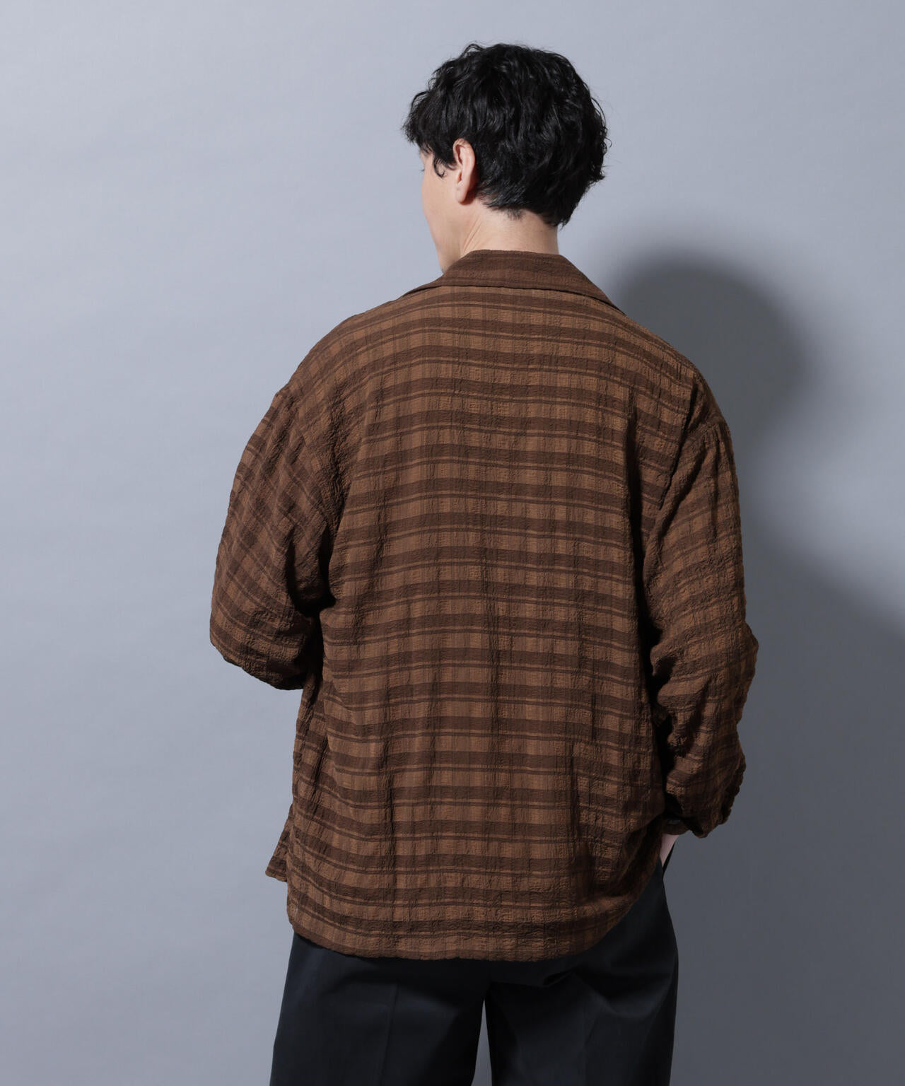 シースルーチェックシャツ 長袖 6685220201