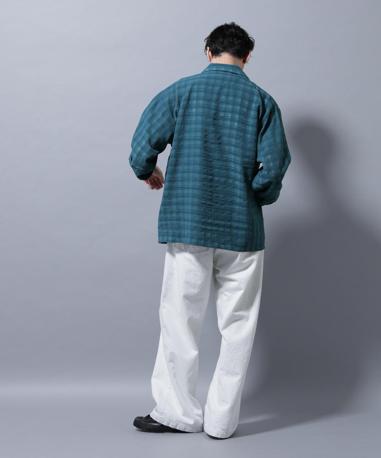 シースルーチェックシャツ 長袖 6685220201