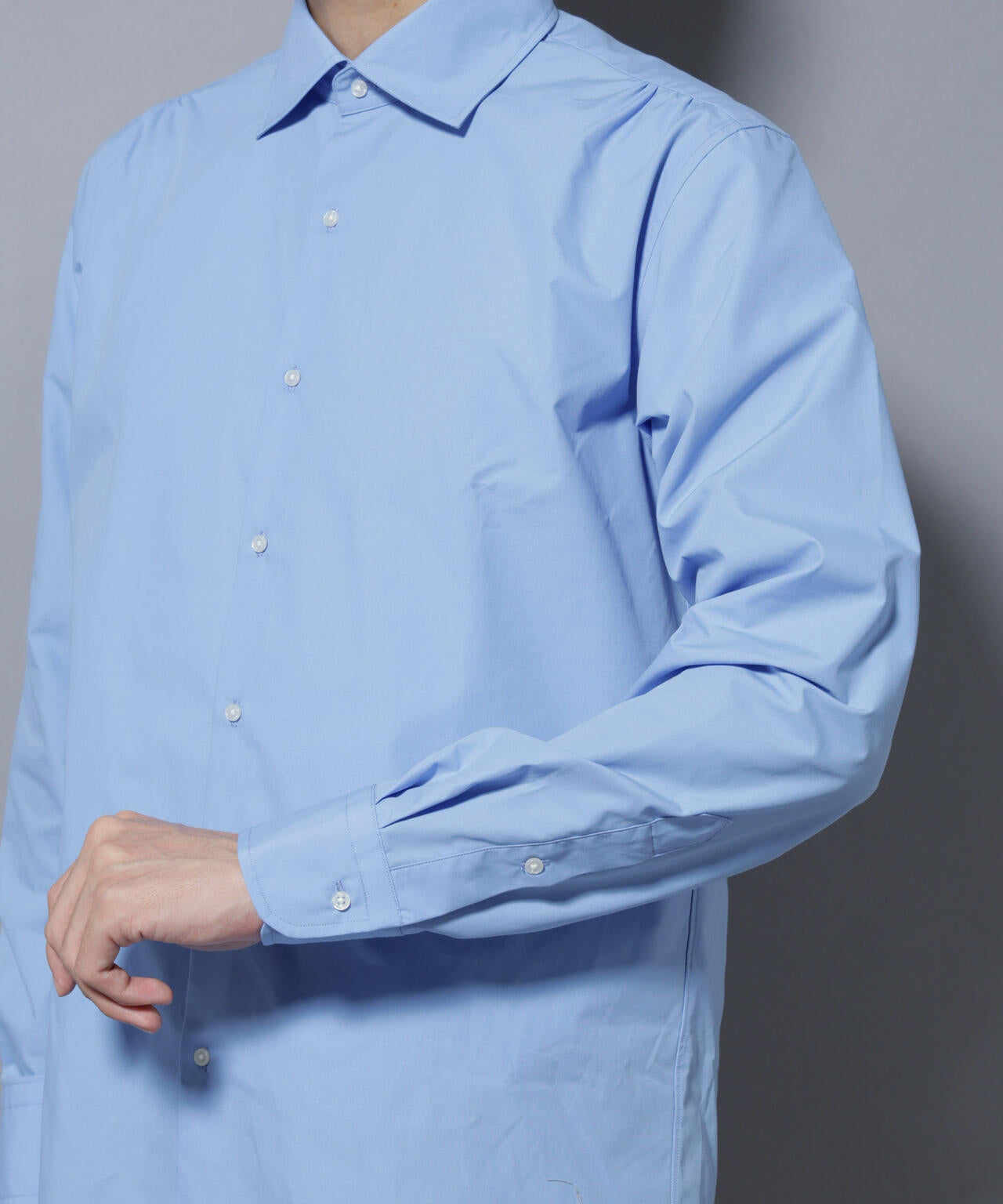 「N shirt」Anti Soaked(R)汗染み防止セミワイドカラーシャツ長袖 6685220218