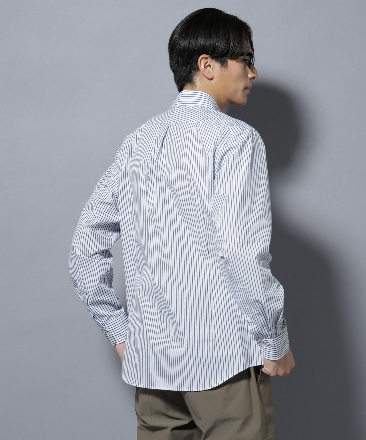 「N shirt」Anti Soaked(R)汗染み防止セミワイドカラーシャツ長袖 6685220218