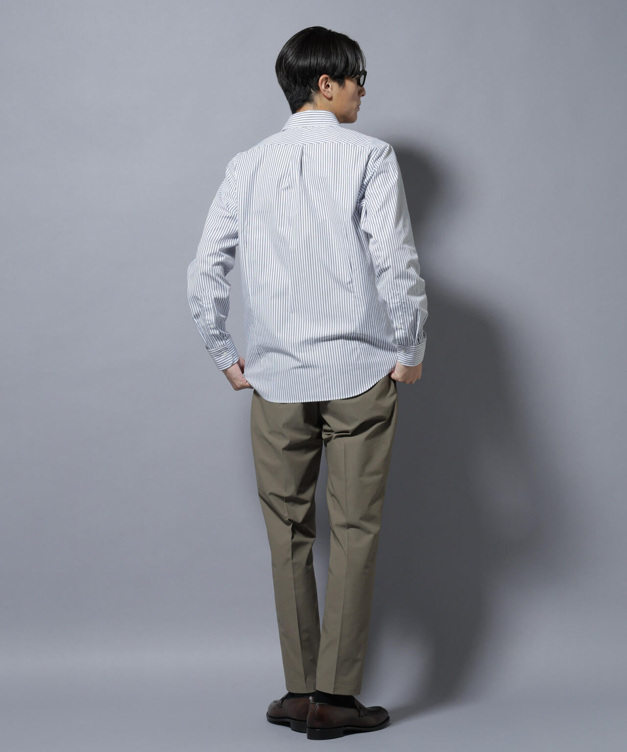 「N shirt」Anti Soaked(R)汗染み防止セミワイドカラーシャツ長袖 6685220218