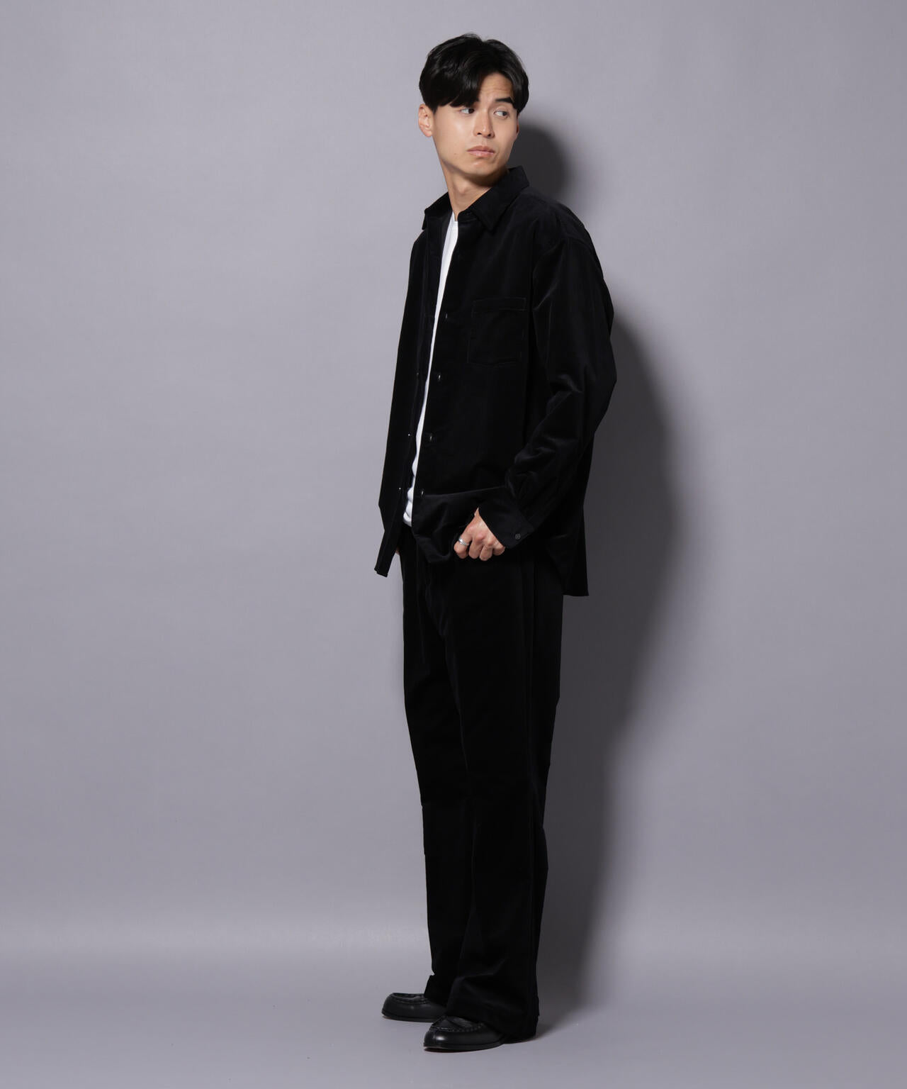 AIRコーデュロイ レギュラーカラーシャツ/STRETCH 6685220220