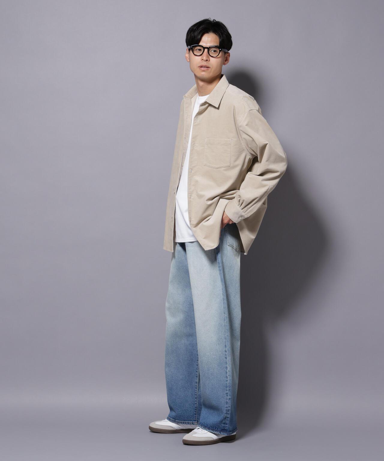 AIRコーデュロイ レギュラーカラーシャツ/STRETCH