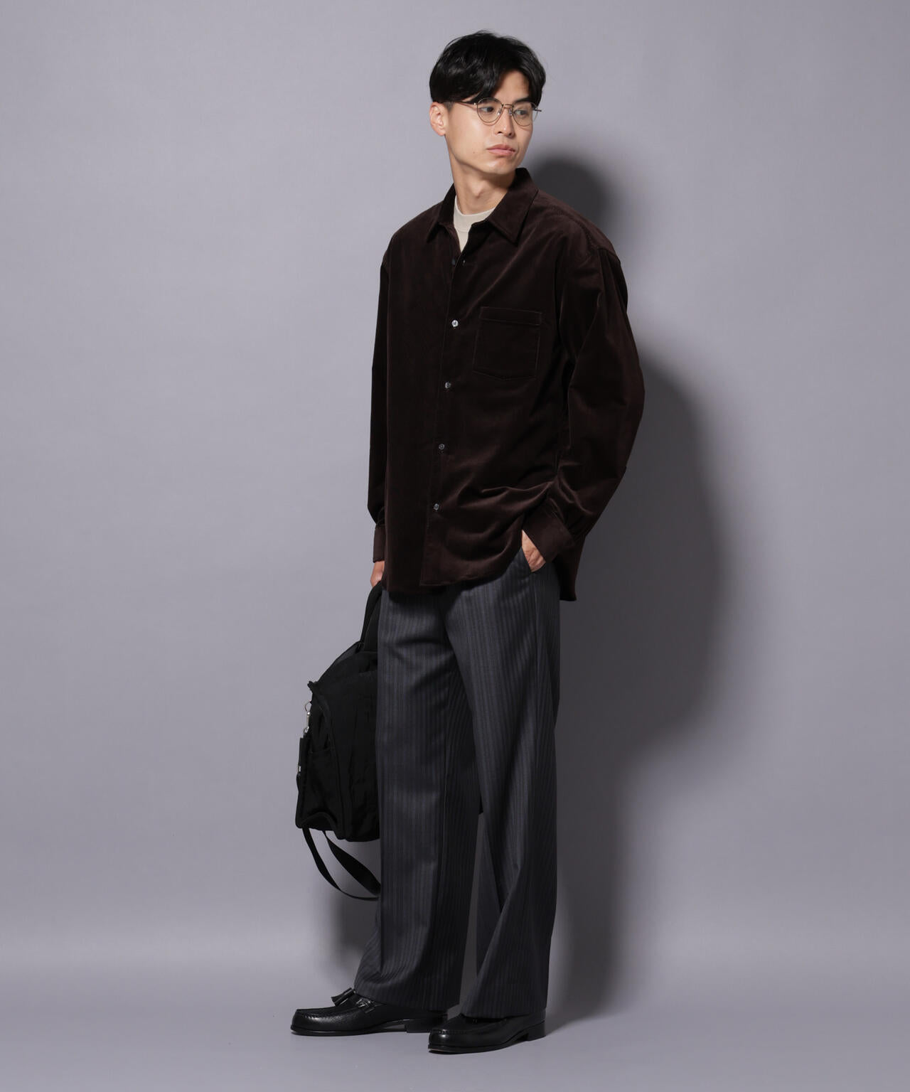 AIRコーデュロイ レギュラーカラーシャツ/STRETCH