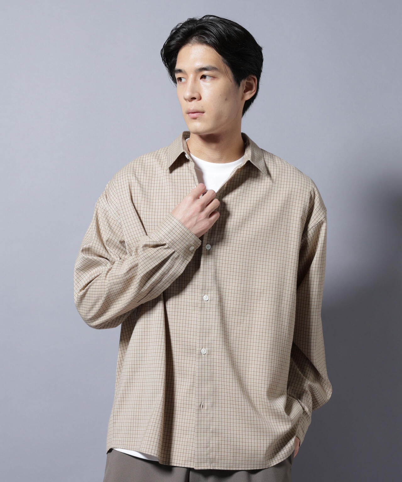 グランパチェックシャツ