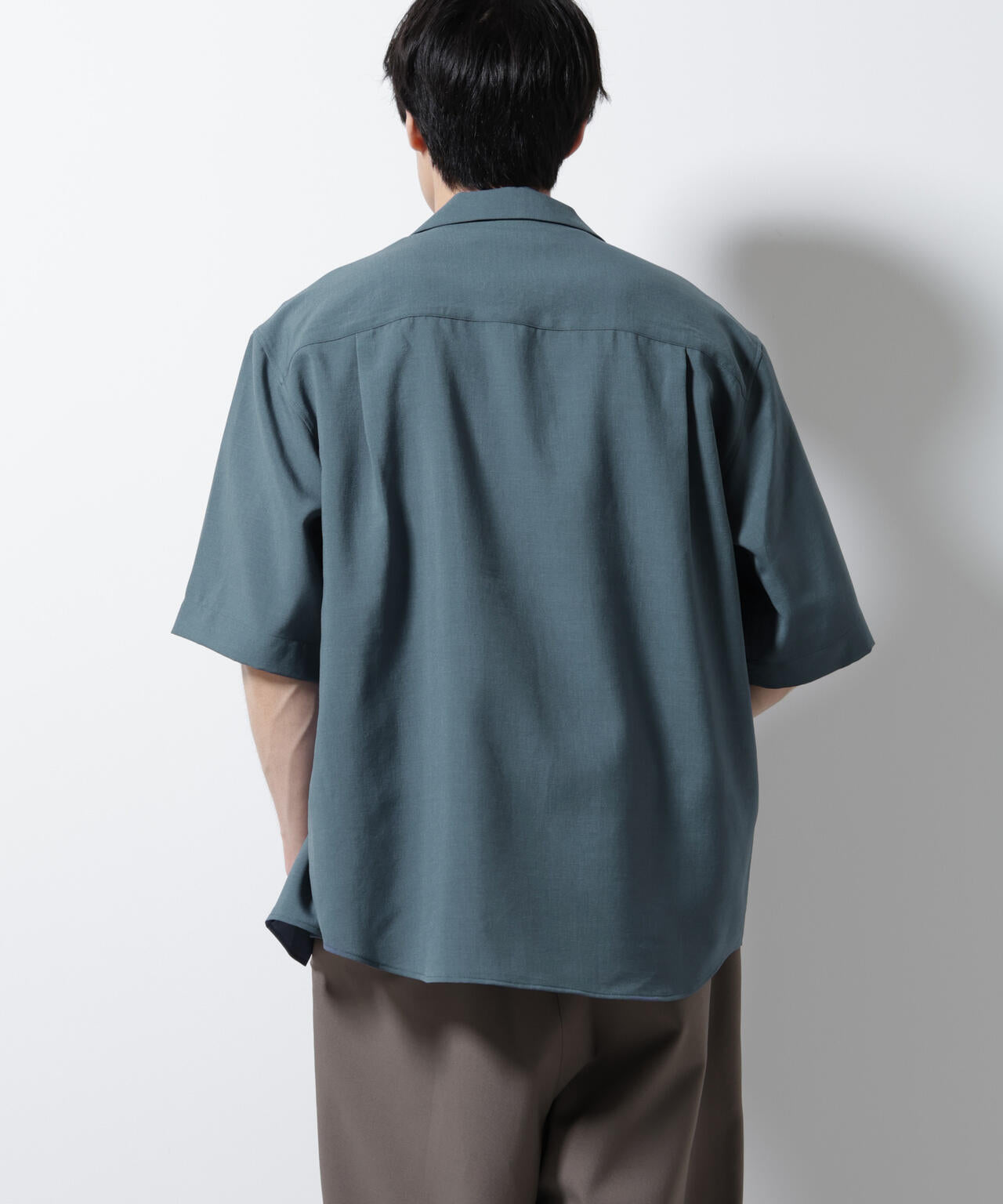 メランジドライオープンカラーシャツ（セットアップ可） 6685221204