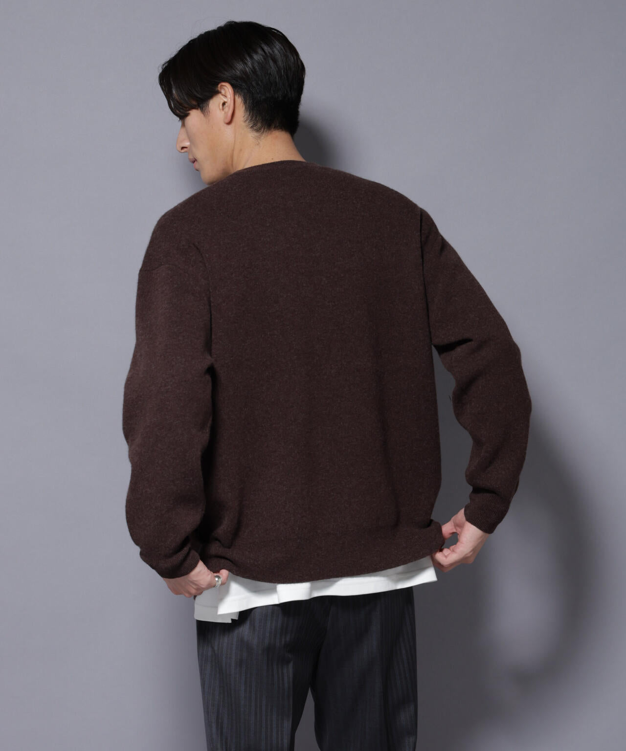 ウールカシミヤクルーネックプルオーバー 6685222205