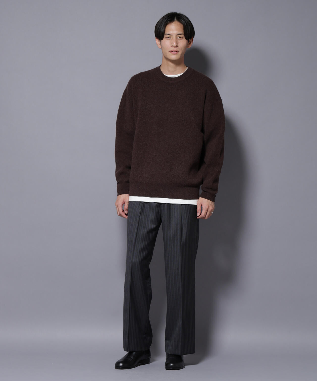 ウールカシミヤクルーネックプルオーバー