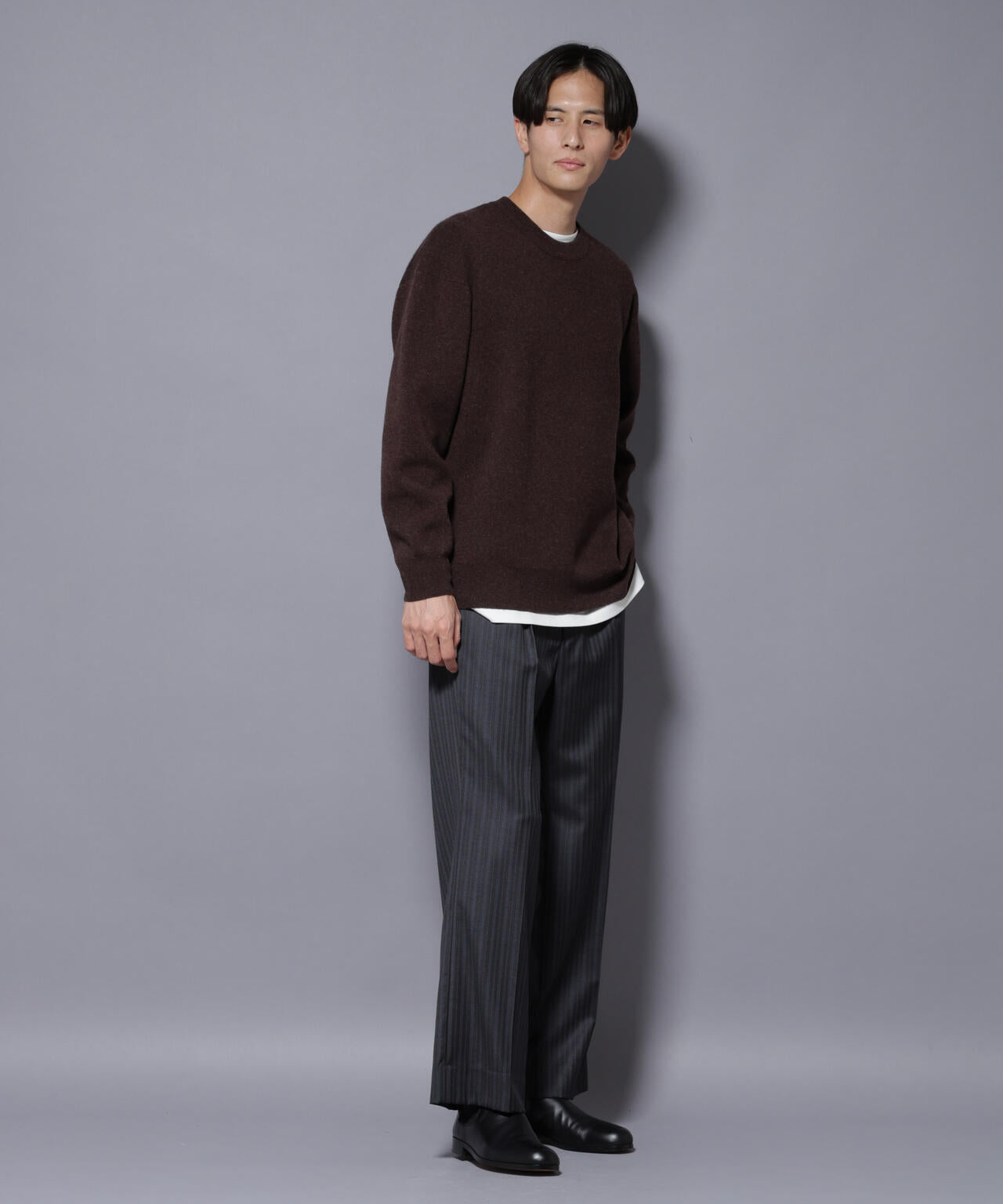 ウールカシミヤクルーネックプルオーバー