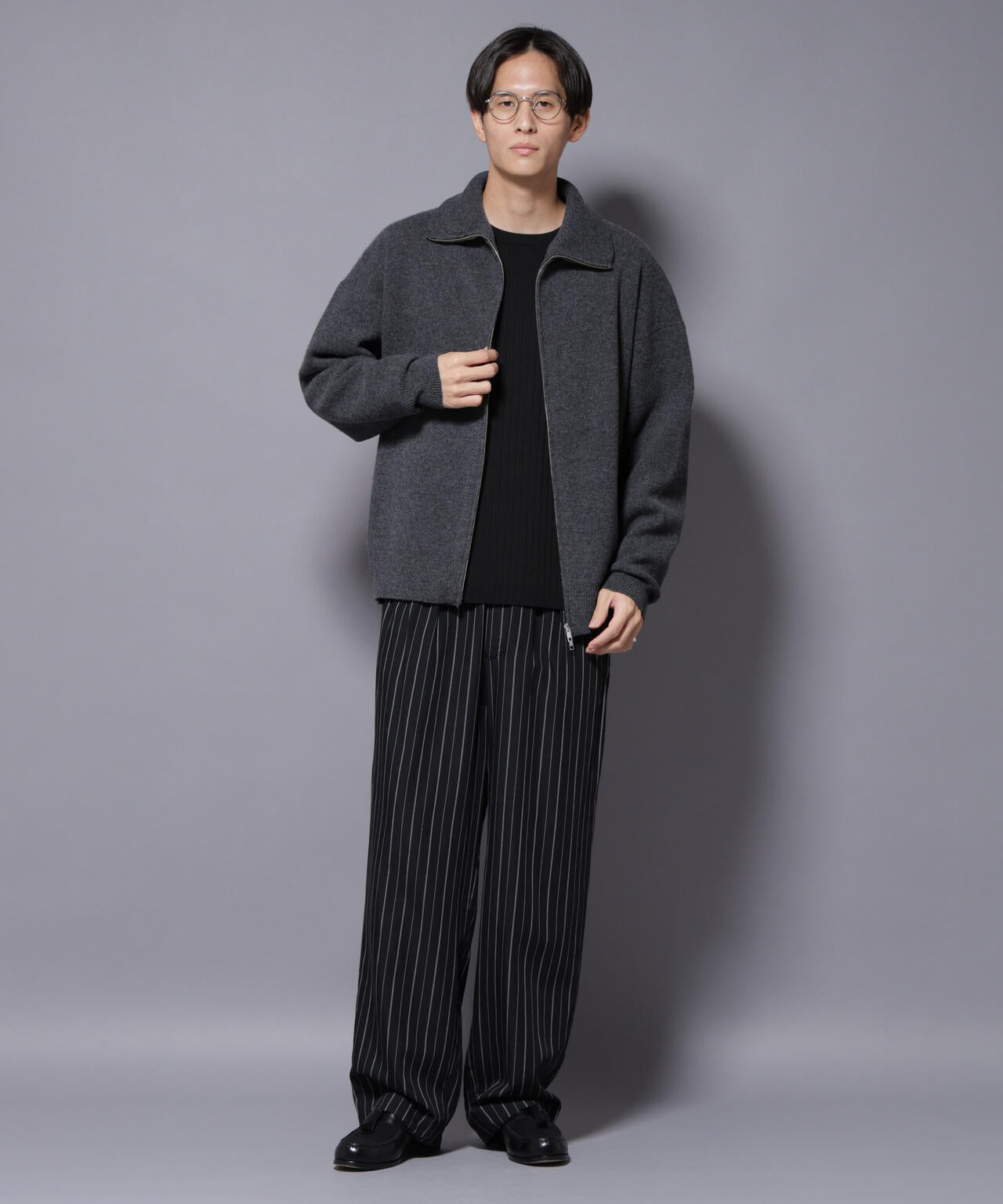 cash&barba カシミヤ ドライバーズニット GRAY ギフトどうする？】イケオジがデイリーに着ている注目カシミヤブランド